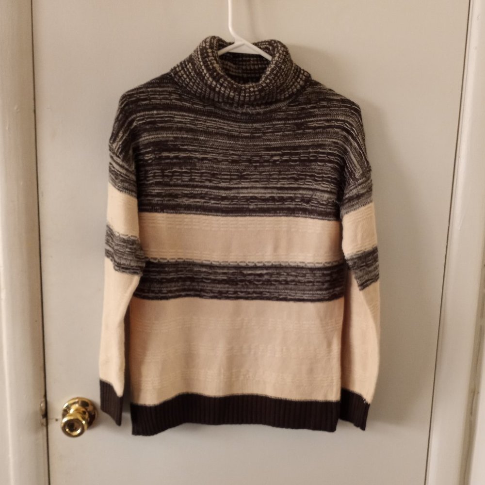 LOFT Ann Taylor Earth Tones Turtleneck Sweater